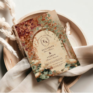 Invitation Élégant Mariage de automne rustique