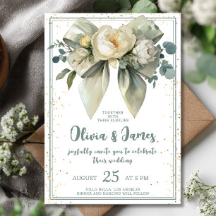 Invitation Élégant Mariage de boue florale
