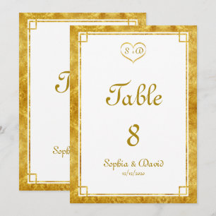 Invitation Élégant Mariage de cadre de coeur de l'huile d'or