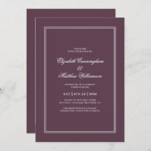 Élégant Mariage de châssis classique simple