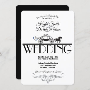 Invitation Élégant Mariage de cheval et de buggy