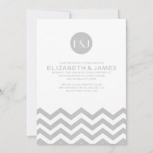 Invitation Elégant mariage de Chevron