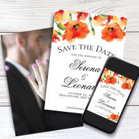 Elégant mariage de coquelicot doré Enregistrer la