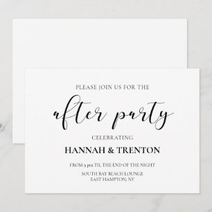 Invitation Elégant mariage de design après la fête