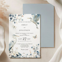 Élégant Mariage de feuillage de Héron Bleu