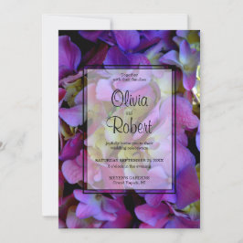 Invitation Élégant Mariage de fleurs Magenta Purple Hydrangea