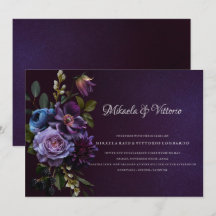 Élégant Mariage de fleurs sombres gothiques