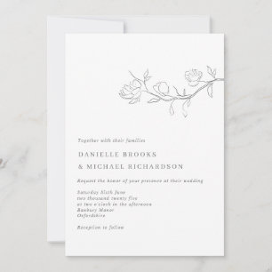 Invitation Élégant Mariage de la succursale Jasmine