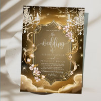 Elégant Mariage de lustre en cristaux d'or