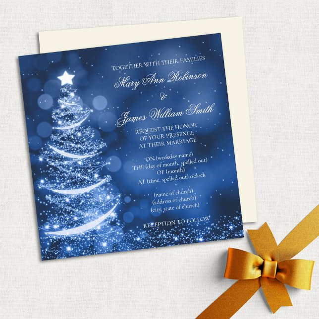Invitation Élégant Mariage de Noël Winter Wonderland (Créateur téléchargé)