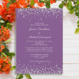 Invitation Élégant Mariage de Parties scintillant d'argent vi