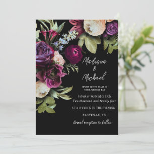 Invitation Élégant Mariage de pivoines florales