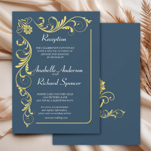 Invitation Élégant Mariage de réception victorien