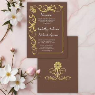 Invitation Élégant Mariage de réception victorien