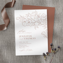 Élégant mariage de terre cuite florale dessiné à l