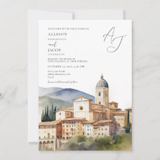 Invitation Elégant Mariage Destination Italien