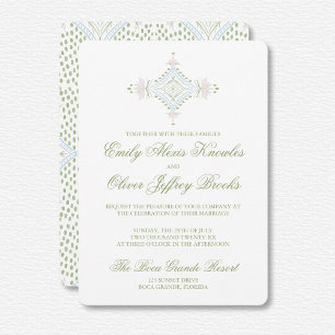 Invitation Elégant Mariage Diamond Aquarelle