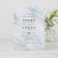 Elégant Mariage en marbre métallique bleu clair et