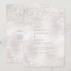 Invitation Élégant Mariage étincelant Cristal Ridge