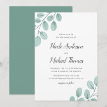 Elégant Mariage Eucalyptus aquarelle