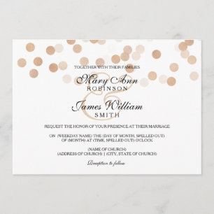 Invitation Elégant Mariage Faux Cuivre Foil Parties scintilla