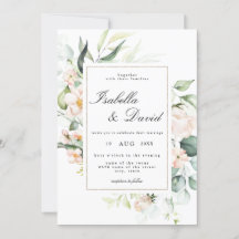 Élégant Mariage floral Eucalyptus à fleurs roses