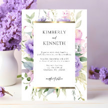 Élégant mariage floral lavande rose violet