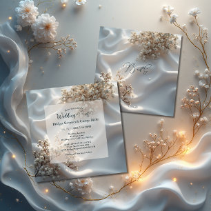 Invitation Élégant mariage floral romantique de bébé souffle