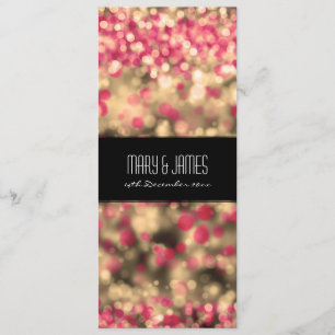 Invitation Elégant Mariage Fuchsia Et Lumières Étincelantes O