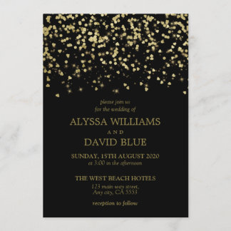 Invitation Elégant Mariage Gold Faux de luxe