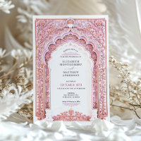 Élégant Mariage Gold & Pink Filigree