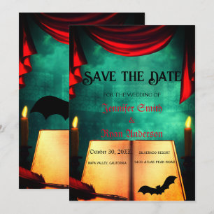 Invitation Elégant mariage gothique enregistrer la date Invit