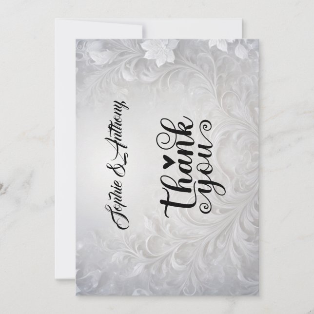 Invitation Élégant mariage hivernal Mariage de coeur (Devant)