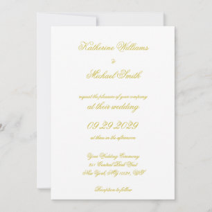 Invitation Élégant Mariage Île Citron Jaune Script