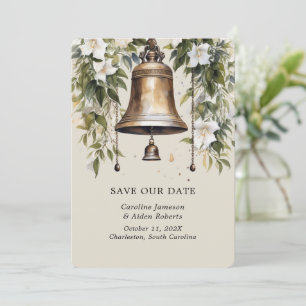 Invitation Élégant mariage Lily Floral Sauvez les dates