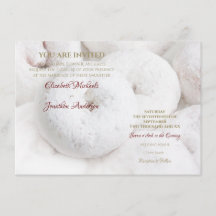 Elégant Mariage moderne Ethereal White Doughnut