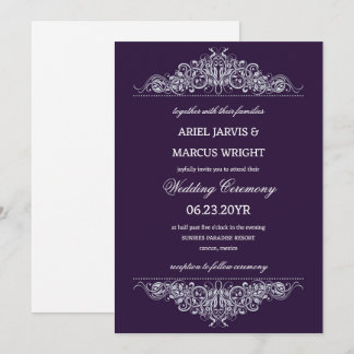 Invitation Élégant Mariage officiel