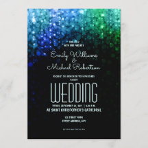 Elégant mariage paon lumières couleur bokeh