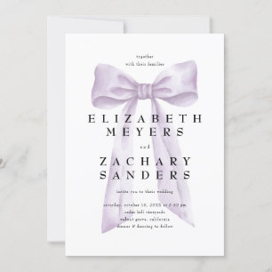 Invitation Élégant Mariage pourpre