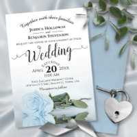 Élégant Mariage Rose bleu foncé long