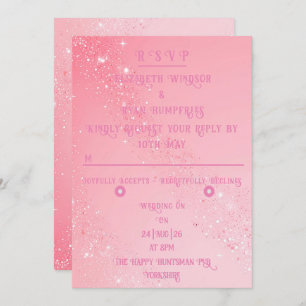 Invitation Élégant Mariage Sparkle