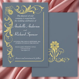 Invitation Élégant Mariage victorien
