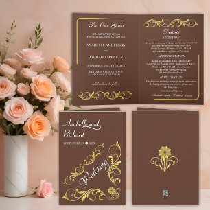 Invitation Élégant Mariage victorien