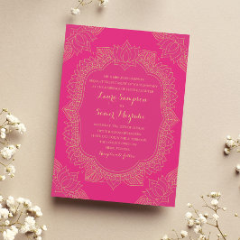 Invitation Elegant Mehndi Wedding Invite