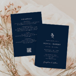 Invitation Elegant Minimalist Botanical All-In-One Wedding