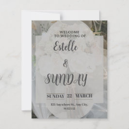 Invitation Elegant Minimalist Wedding Welcome Sign