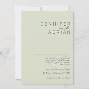 Invitation Elégant minimaliste Beige moderne Simple Mariage