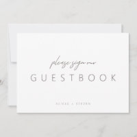 Élégant minimaliste calligraphie Mariage livre d'h