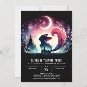 Invitation Élégant minimaliste chat Anniversaire