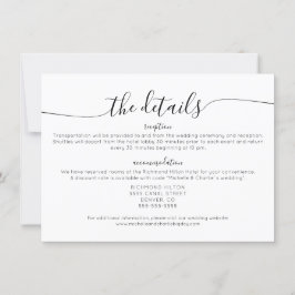 Invitation Élégant minimaliste Détails simples du Mariage